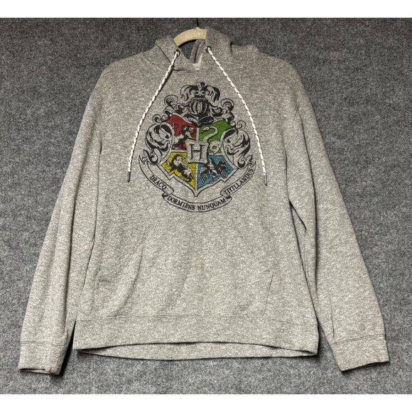 Harry Potter womens M Hogwarts Crest Grey Hoodie - Picture 4 of 16